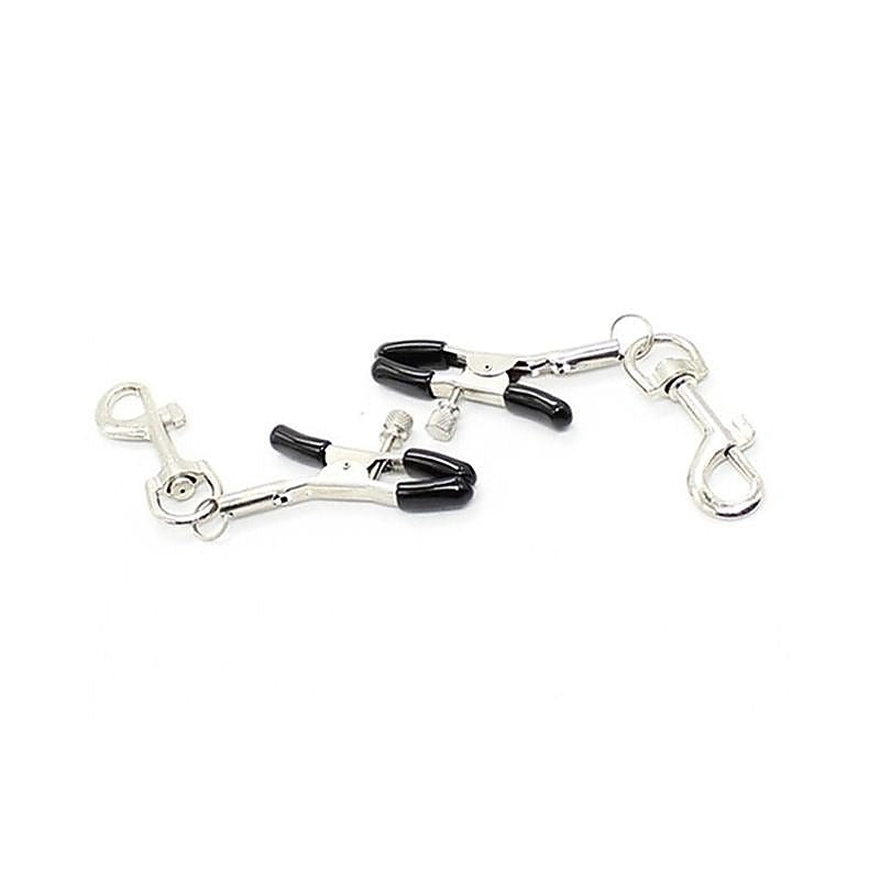Metal Nipple Clamp With Leash Clips By Bdstyle - Breast and Nipple Toys