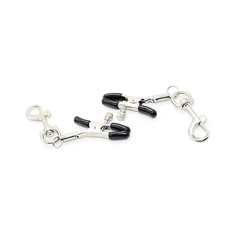 Metal Nipple Clamp With Leash Clips By Bdstyle - Breast and Nipple Toys