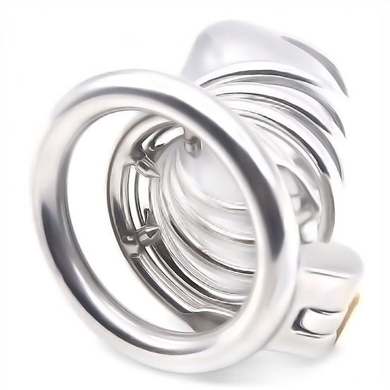 Gourdie Steel Cock Cage With Anti-Falling Ring By Bdstyle - Male Chastity