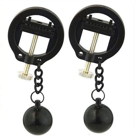 Weighted Orbs Torture Nipples Clamps - Breast and Nipple Toys