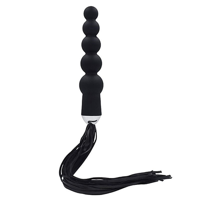 Silicone 5 Anal Beads With Whip By Bdstyle - Whips And Crops