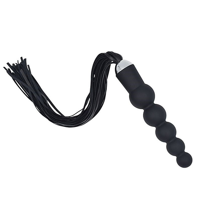 Silicone 5 Anal Beads With Whip By Bdstyle - Whips And Crops