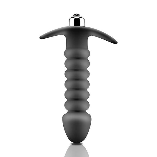 Vibrating Ribbed Butt Plug - Anal Beads and Balls