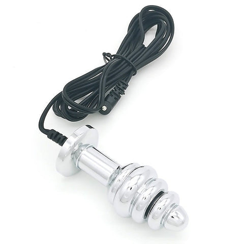 Bipolar Metal Electric Shock Butt Plug - A - Electro Sex