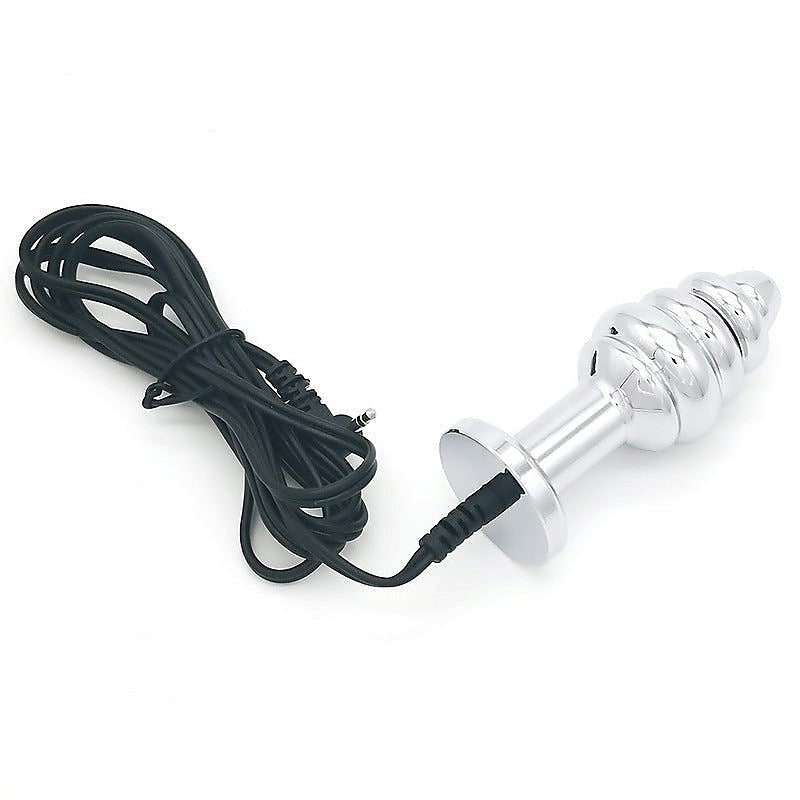 Bipolar Metal Electric Shock Butt Plug - A - Electro Sex