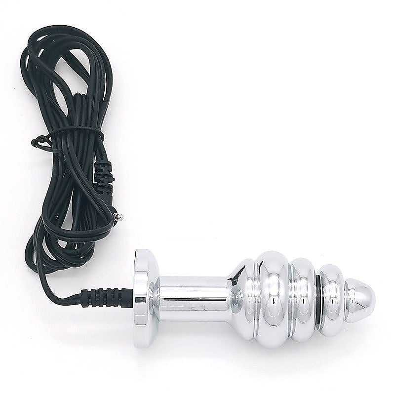 Bipolar Metal Electric Shock Butt Plug - A - Electro Sex