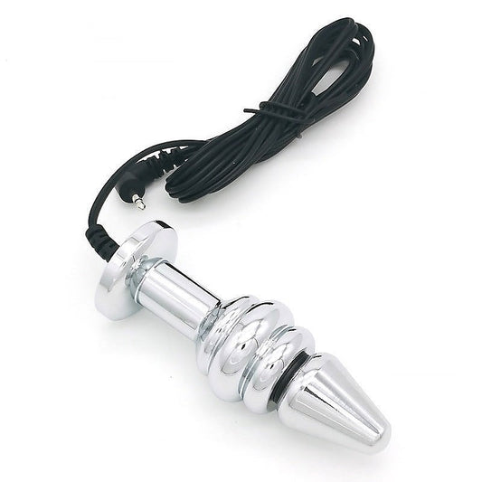 Bipolar Metal Electric Shock Butt Plug - B - Electro Sex