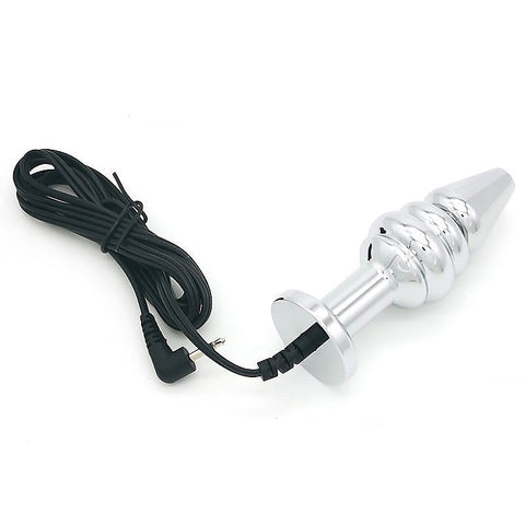 Bipolar Metal Electric Shock Butt Plug - B - Electro Sex