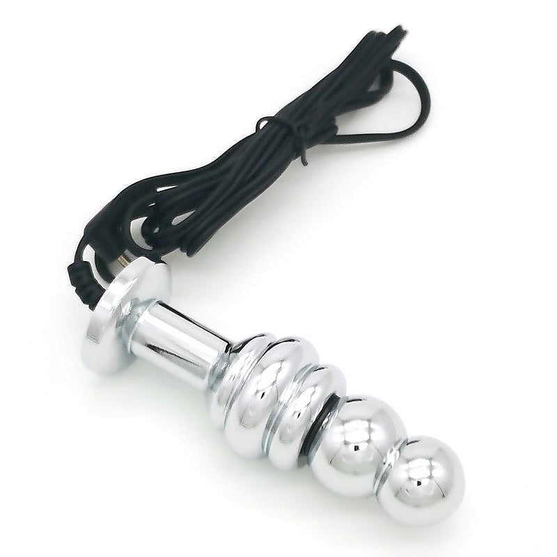 Bipolar Metal Electric Shock Butt Plug - C - Electro Sex
