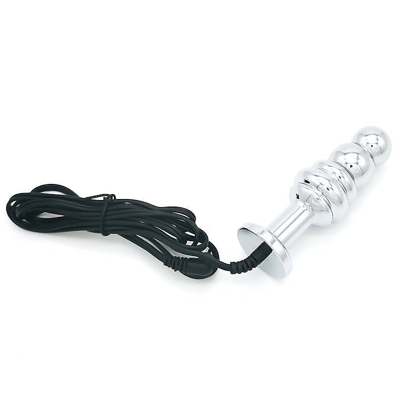 Bipolar Metal Electric Shock Butt Plug - C - Electro Sex