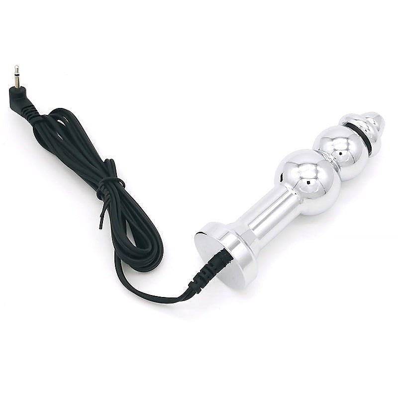 Bipolar Metal Electric Shock Butt Plug - D - Electro Sex