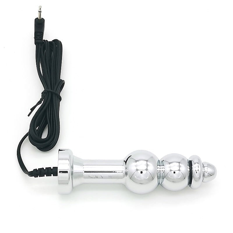 Bipolar Metal Electric Shock Butt Plug - D - Electro Sex