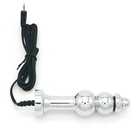 Bipolar Metal Electric Shock Butt Plug - D - Electro Sex