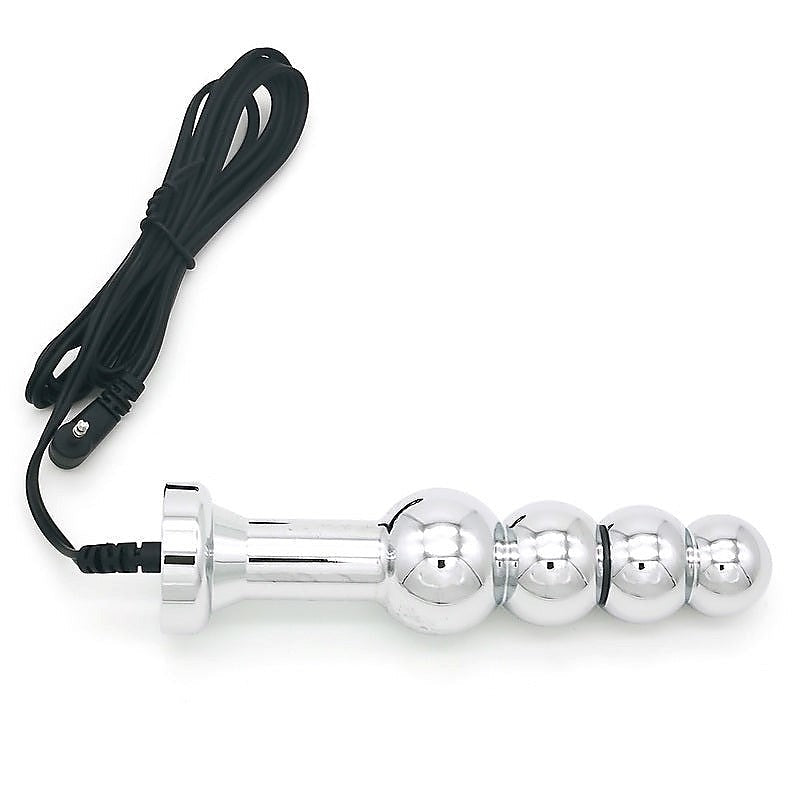 Bipolar Metal Electric Shock Butt Plug - F - Electro Sex