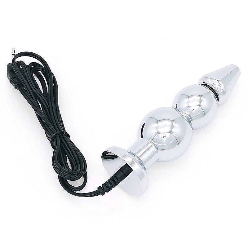 Bipolar Metal Electric Shock Butt Plug - H - Electro Sex