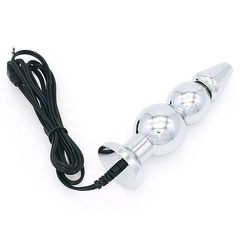Bipolar Metal Electric Shock Butt Plug - H - Electro Sex