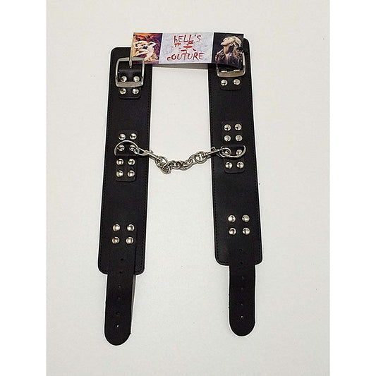 MG Leather Wrist/Ankle Cuffs with Buckle Black - Cuffs and Restraints