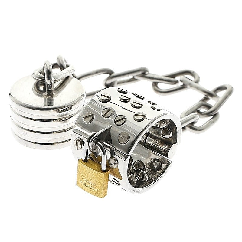Kali'S Teeth With 4 Rows Scrotum Pendant By Bdstyle - Male Chastity
