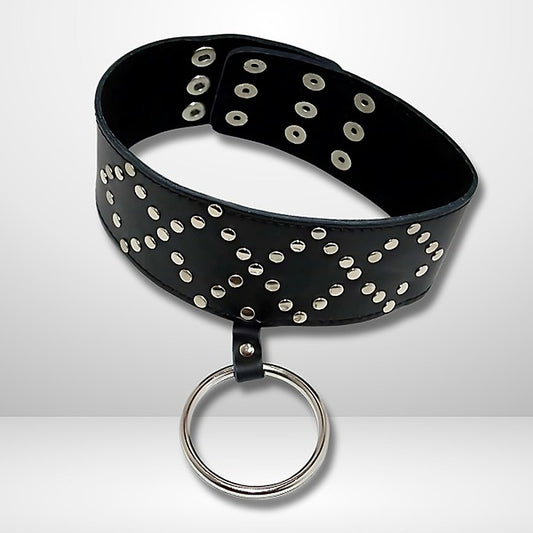Submissive Allure - Wyred Slave Studded Posture Collar by BDStyle - Collars and Leads