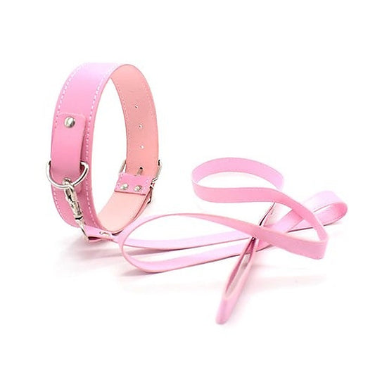 Fur Lined Collar with Leash - Luxury Sex Toys