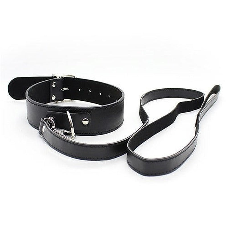 Fur Lined Collar with Leash - Luxury Sex Toys