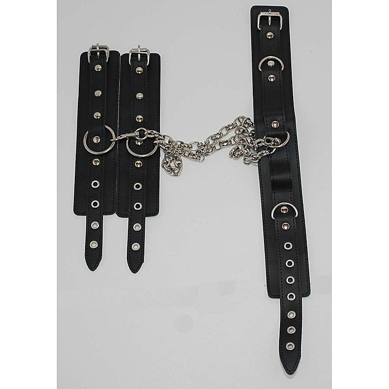 JTs Stockroom Neck & Wrist Restraints on Connecting Chain - Cuffs and Restraints