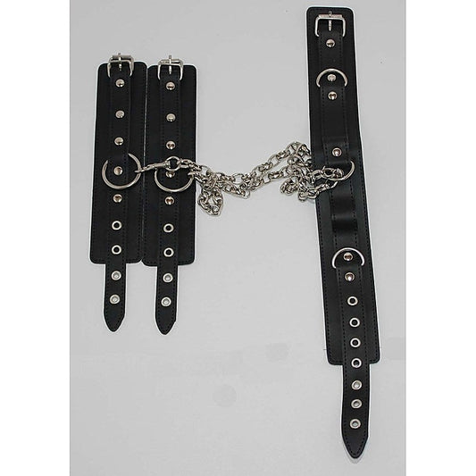 JTs Stockroom Neck & Wrist Restraints on Connecting Chain - Cuffs and Restraints