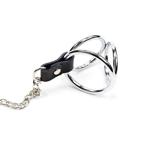 Nipple Clamps With 39 mm Cock Ring by BDStyle - Cock Rings