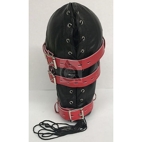 Hell Fire Slave Hood & Blindfold by BDStyle - Bondage Hoods