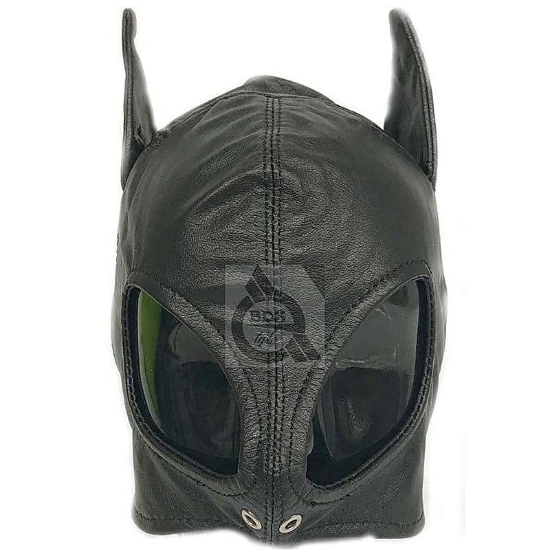Wicked Wench Leather Feline Hood - Bondage Hoods