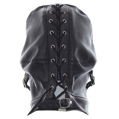 Cafe Bondage Hood Leather by Hell's Couture - Bondage Hoods