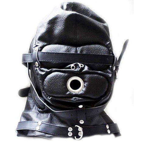 Sensory Deprivation Hood Leather By Bdstyle - Bondage Hoods