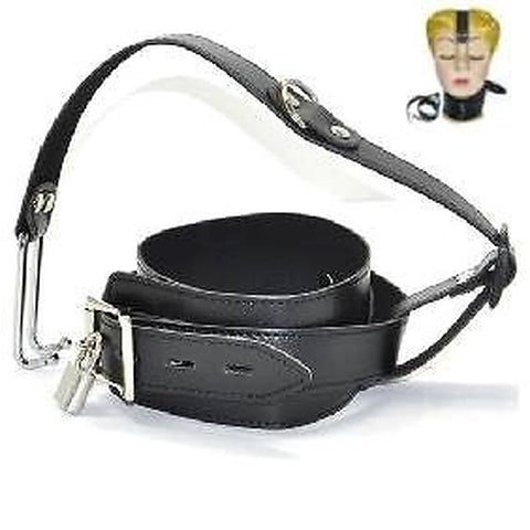 Thin Bondage Collar with Nose Hook - Collars and Leads