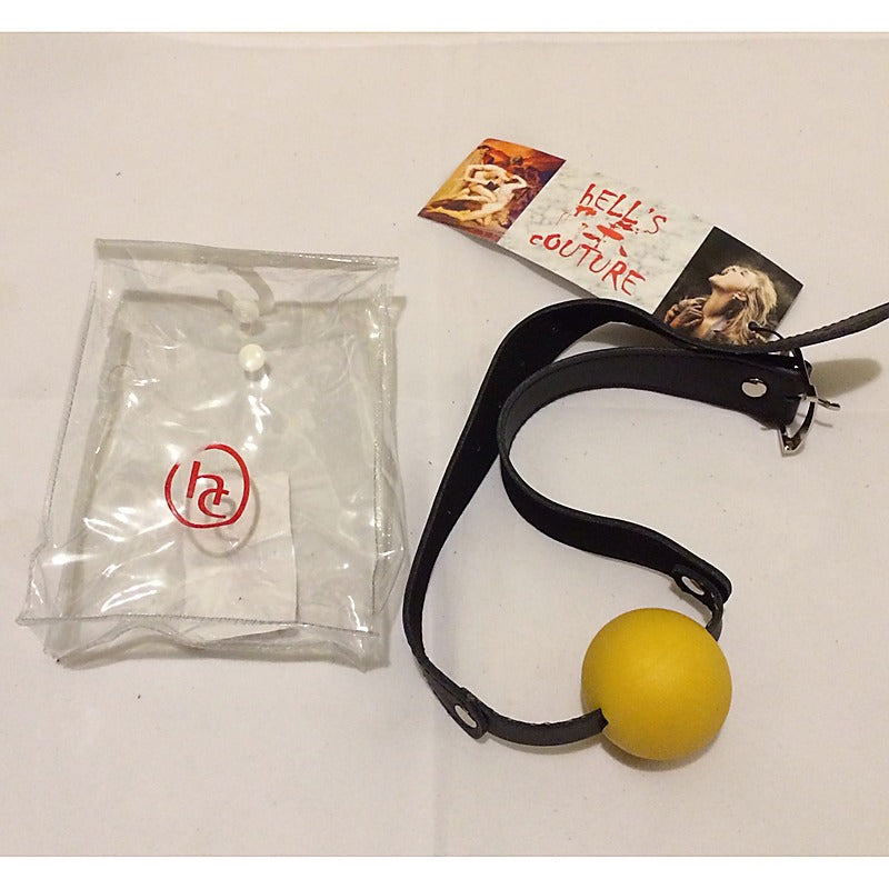 Premium Gag With Yellow Ball Light By Bdstyle - Bondage Gags and Bits