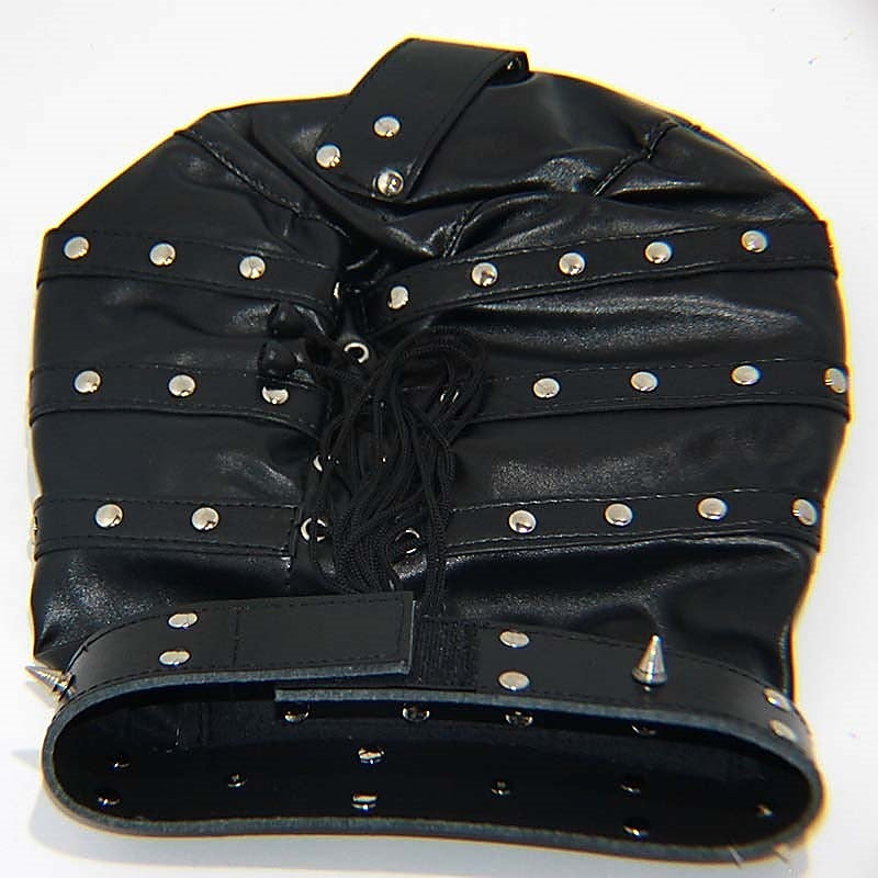 Spiked Bondage Hood PVC - Bondage Hoods