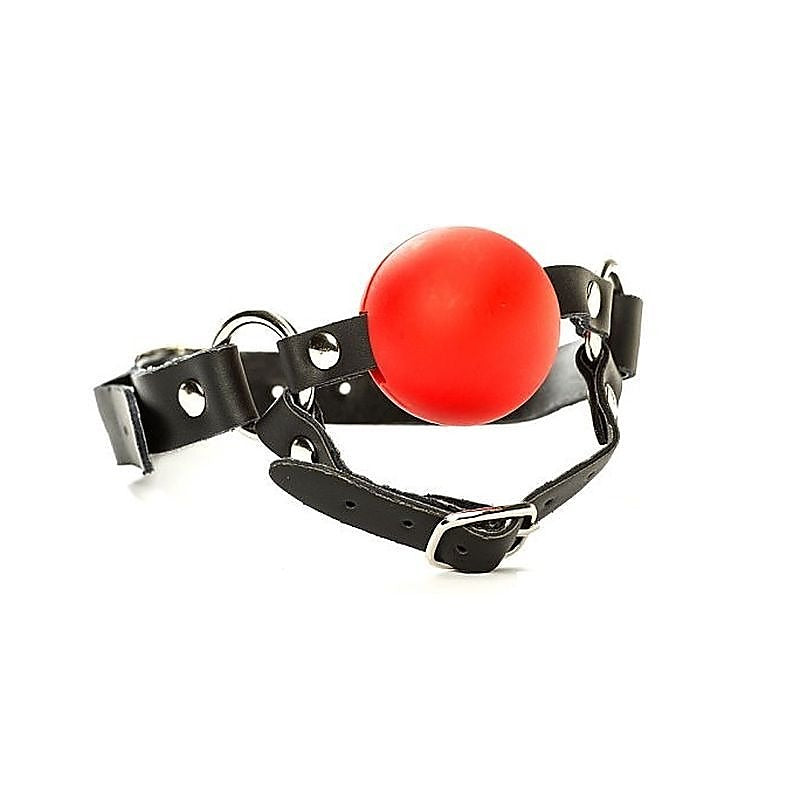 Bdsm Ball Gag With Chin Strap Thin By Bdstyle - Bondage Gags and Bits