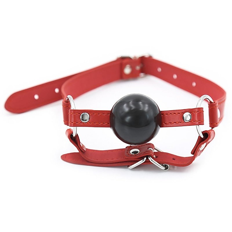 Bdsm Ball Gag With Chin Strap Thin By Bdstyle - Bondage Gags and Bits