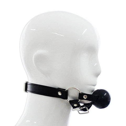 Bdsm Ball Gag With Chin Strap Thin By Bdstyle - Bondage Gags and Bits