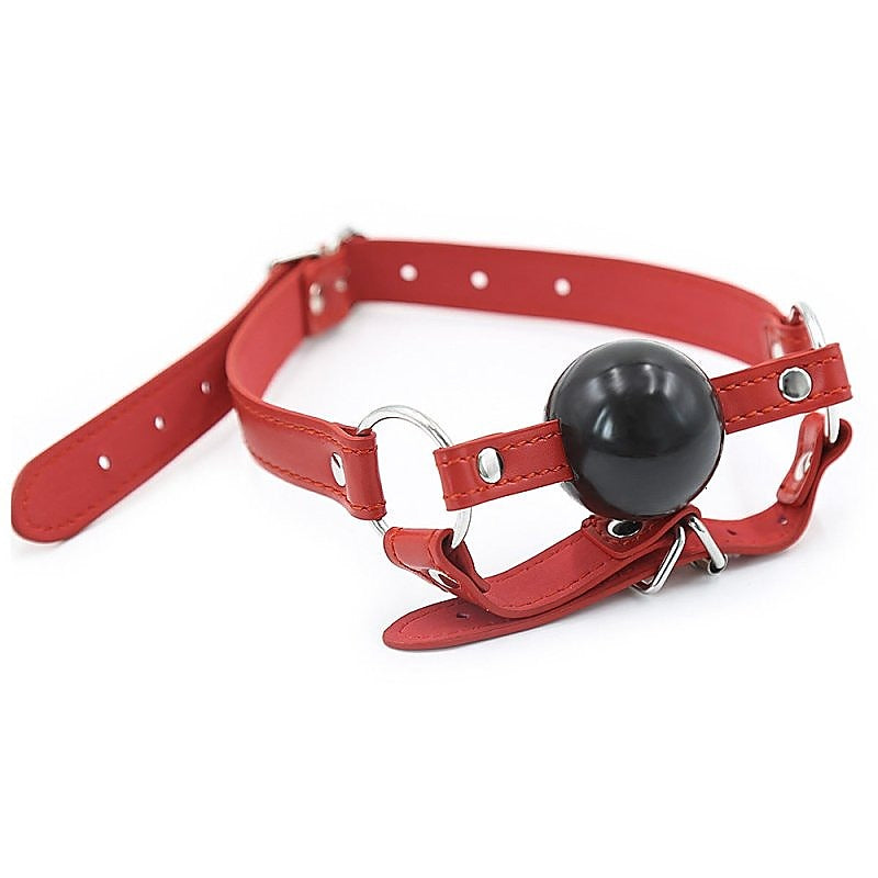 Bdsm Ball Gag With Chin Strap Thin By Bdstyle - Bondage Gags and Bits