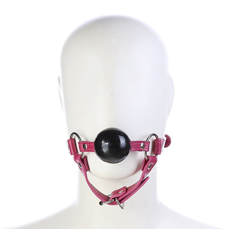 Bdsm Ball Gag With Chin Strap Thin By Bdstyle - Bondage Gags and Bits