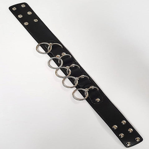 Elegant BDSM Accessory - Wild Cat Slaves Collar with Metal O-rings - Collars and Leads