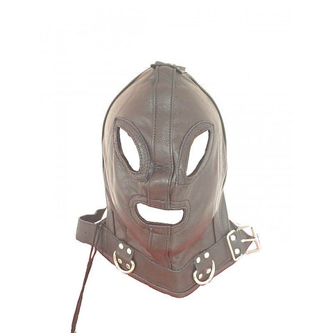 Kinky Extraterrest Leather Hood - Bondage Hoods