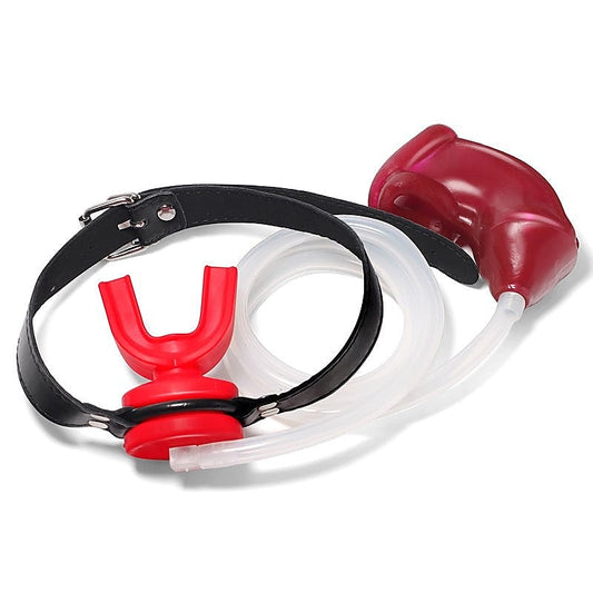Piss Urinal With Cock Cage - Male Chastity