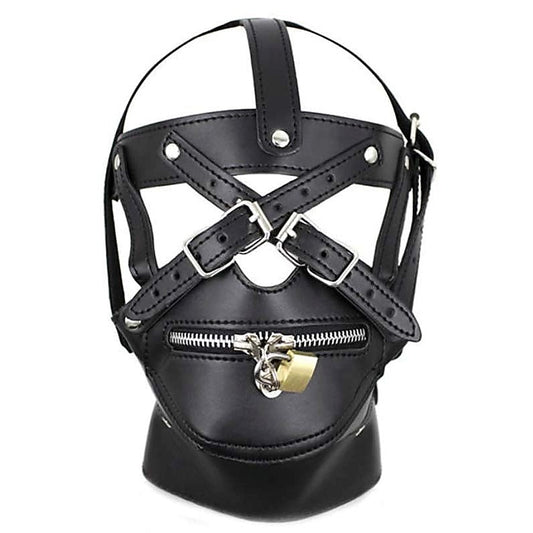 Strict Hood Zipper Harness - Bondage Hoods