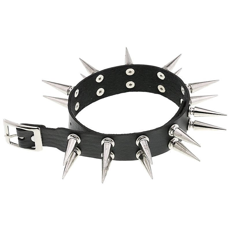 Double Row Spiked Rivet Collar Heavy - Collars and Leads