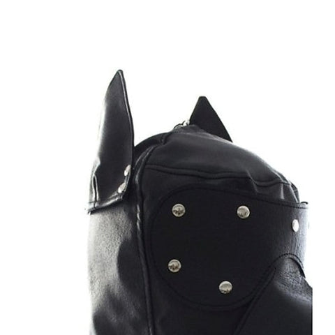Bang Good Bondage Dog Hood Shiny Real Leather - Bondage Hoods
