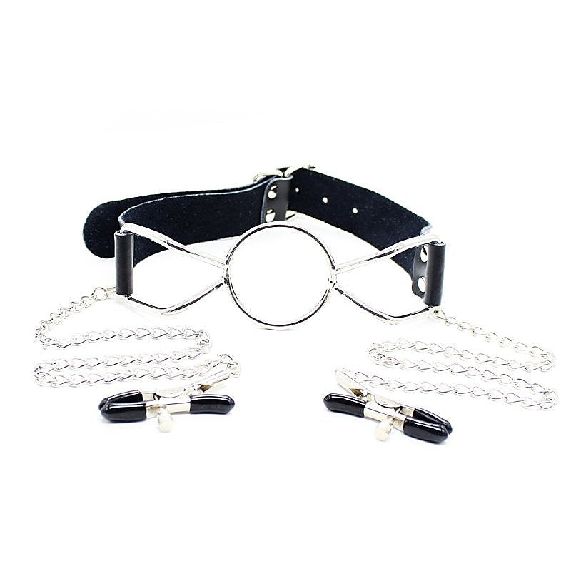 The Crucible Spider Gag With Nipple Clamps By Bdstyle - Bondage Gags and Bits