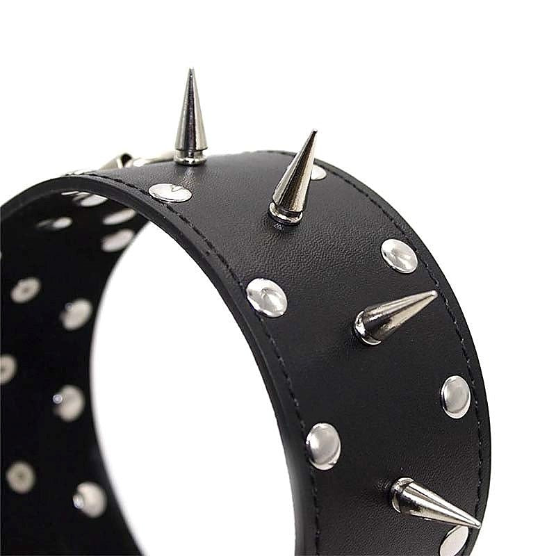 Classic Long Spike Collar Heavy by BDStyle - Fancy Dress Ups