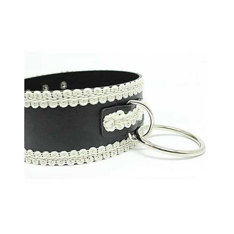Lustful Studded and Laced Collar Heavy - Collars and Leads