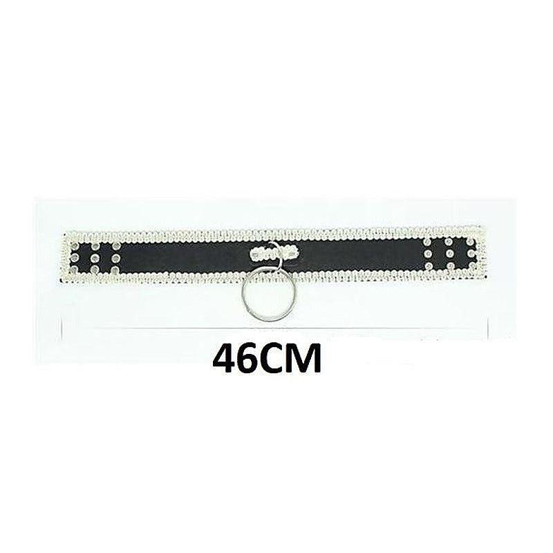 Lustful Studded and Laced Collar Heavy - Collars and Leads